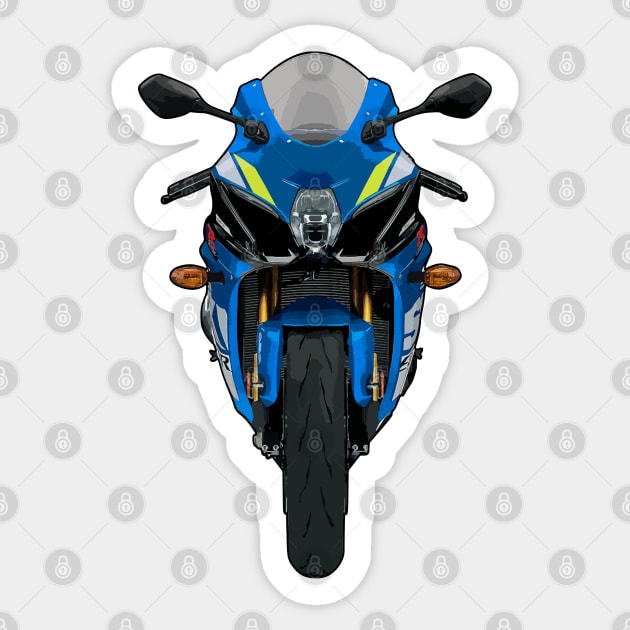 Blue GSX R1000 Illustration Sticker by KAM Std